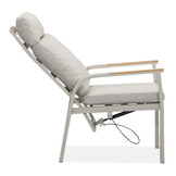 Annecy beige dining tuinset | 6 personen | teakhout + aluminium | 227cm