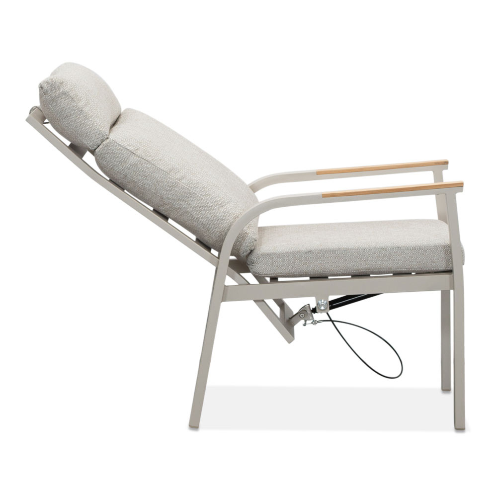 Annecy beige dining tuinset | 6 personen | teakhout + aluminium | 227cm