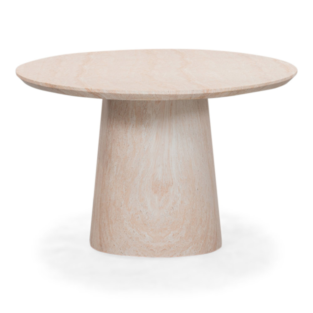 Max/Harper Sandstone dining tuinset | 6 personen | travertin + touw | 240cm ovaal