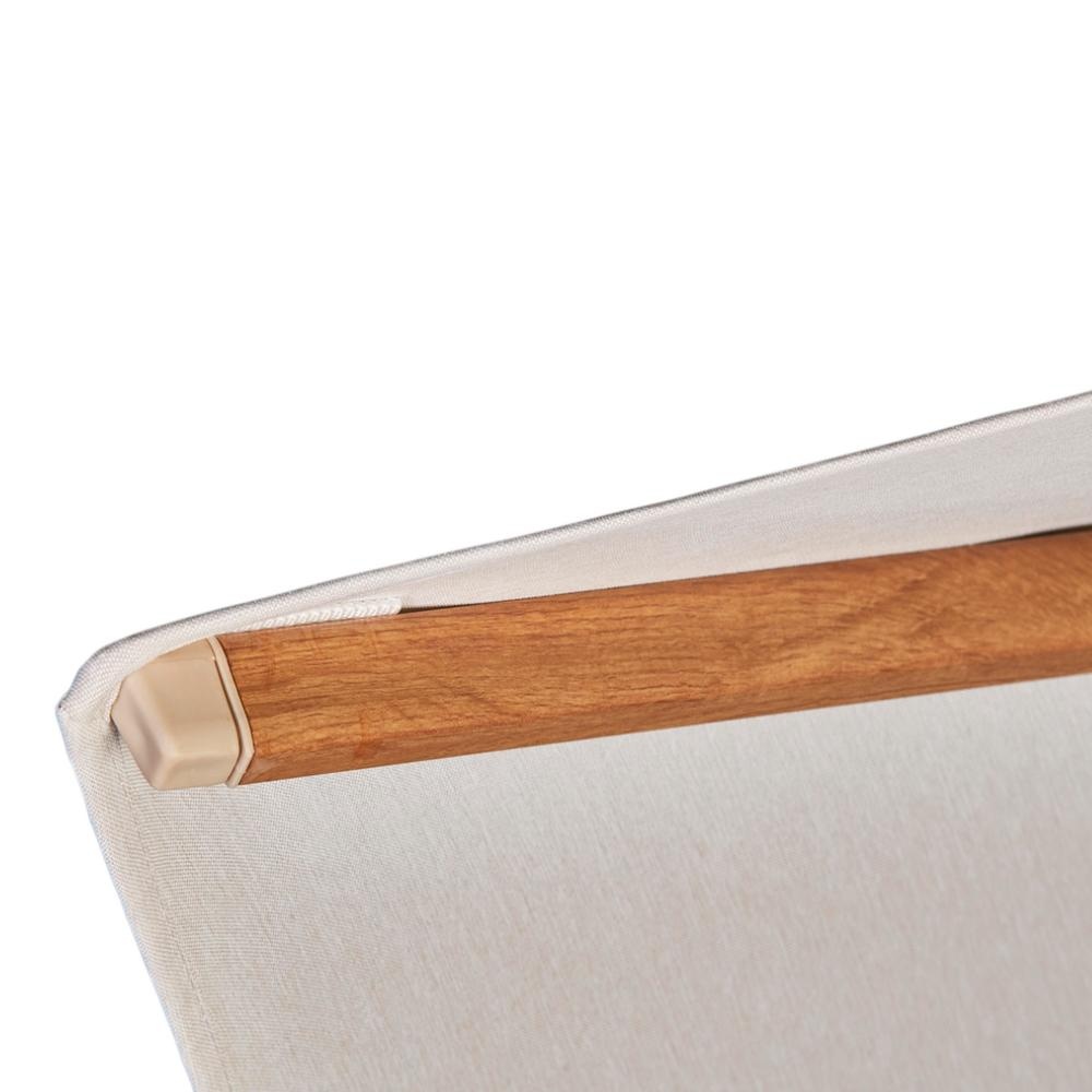 Challenger T² zweefparasol - premium doek | 300x300cm | Champagne/Teak look