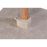 Challenger T² zweefparasol - premium doek | 300x300cm | Champagne/Teak look