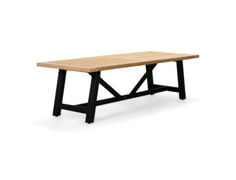 James dining tuintafel 6 personen | teakhout + aluminium | Natural Teak | 260cm