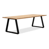 Elena/Carlos antraciet dining tuinset | 6 personen | teakhout + wicker | 240cm