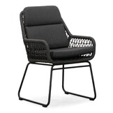 Elena/Valencia Lava Grey dining tuinset | 6 personen | teakhout + touw | 240cm