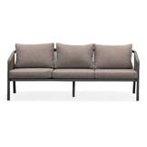 Detroit stoel-bank loungeset 5 personen | aluminium + touw | antraciet | 4-delig