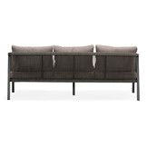 Detroit stoel-bank loungeset 5 personen | aluminium + touw | antraciet | 4-delig