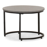 Aurora koffietafel set van 2 | betonlook + staal