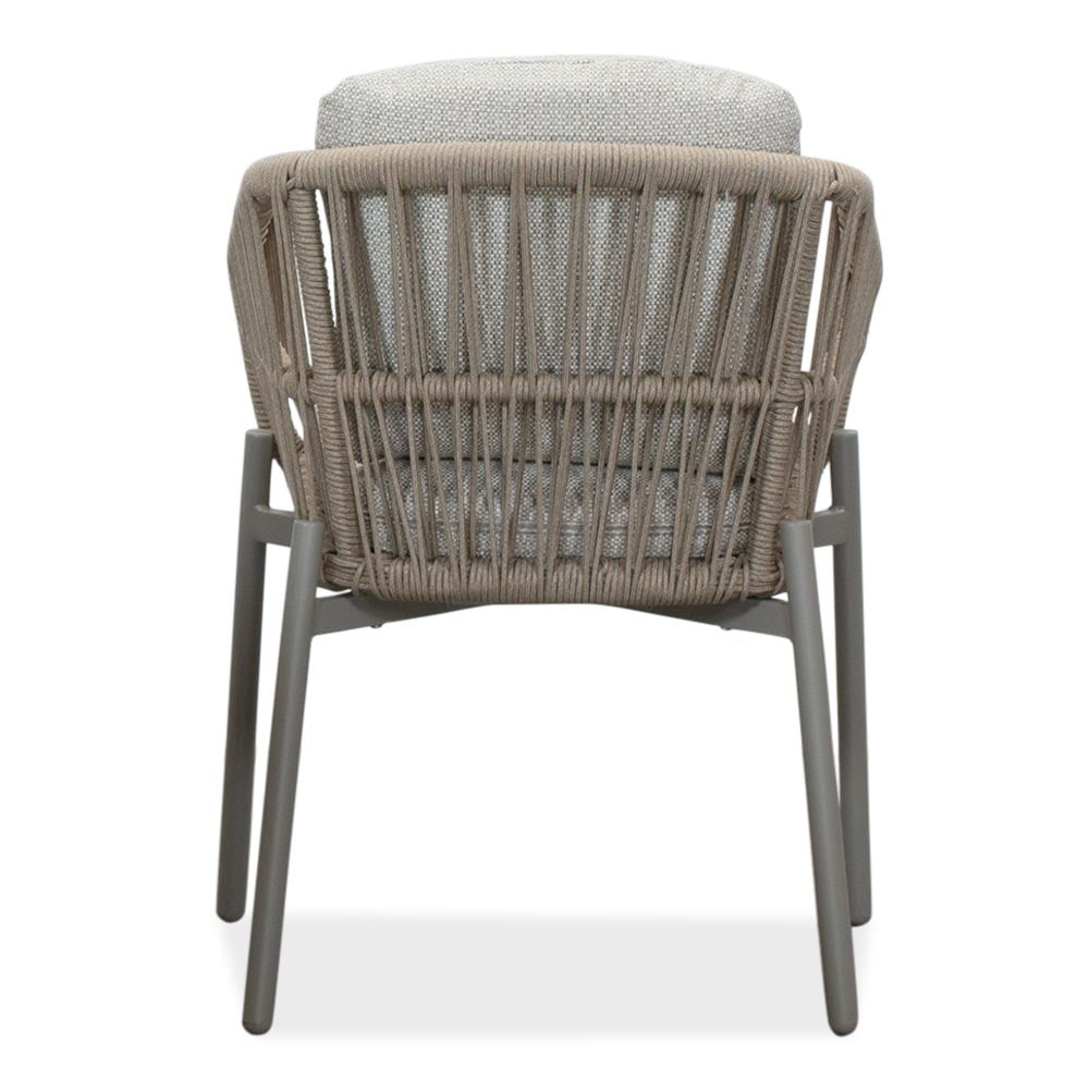 Joep/Rico zand dining tuinset | 4 personen | travertin + aluminium | 135cm rond