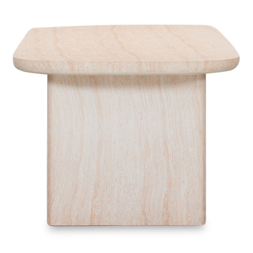 Mees/Rico zand dining tuinset | 4 personen | travertin + aluminium | 200cm