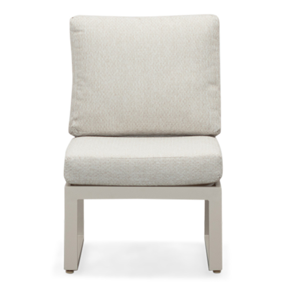 Seattle hoek loungeset met stoel 7 personen | aluminium + polywood | beige | 4-delig - 270x210cm