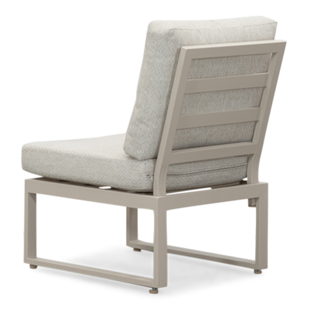Seattle hoek loungeset met stoel 7 personen | aluminium + polywood | beige | 4-delig - 270x210cm