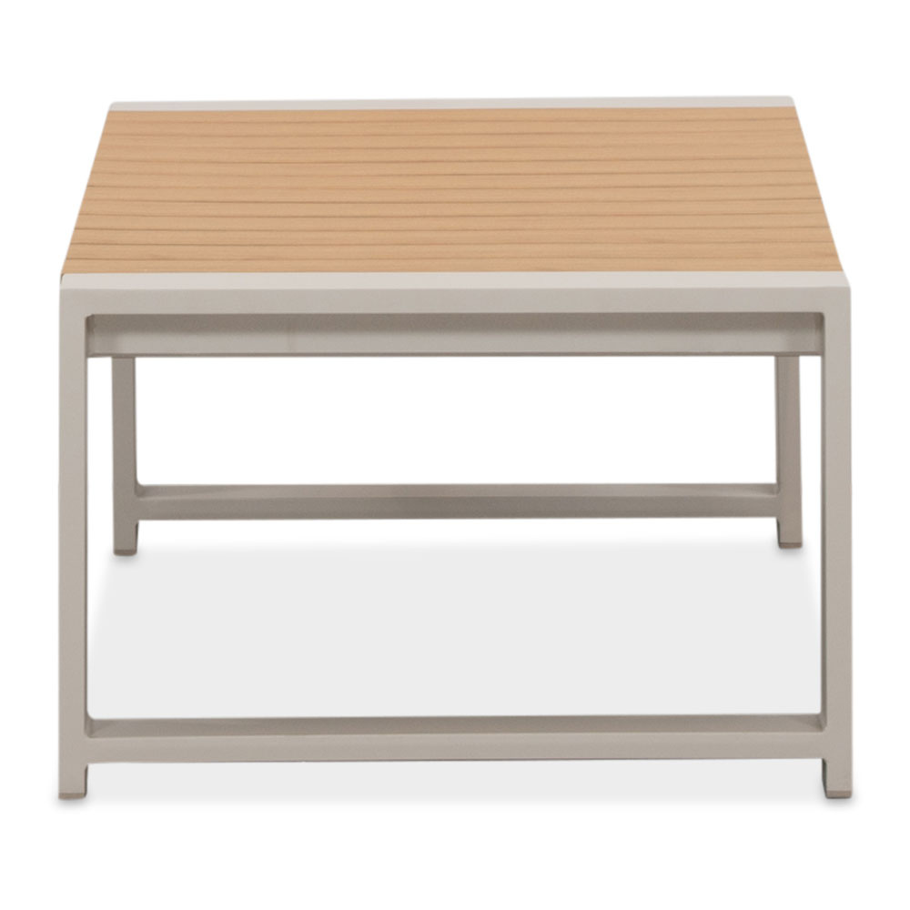 Seattle hoek loungeset met stoel 7 personen | aluminium + polywood | beige | 4-delig - 270x210cm