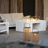 Ciro sfeerlamp tuin solar | aluminium + teakhout | 51cm