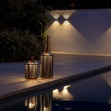 Valentino sfeerlamp tuin solar | aluminium + teakhout | antraciet | 34cm