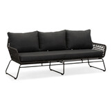 Valencia/Aurora stoel-bank loungeset 5 personen | touw + teakhout | Lava Grey | 5-delig
