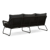 Valencia/Aurora stoel-bank loungeset 5 personen | touw + teakhout | Lava Grey | 5-delig