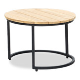 Valencia/Aurora stoel-bank loungeset 5 personen | touw + teakhout | Lava Grey | 5-delig