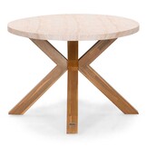 Lorento/Dakota beige/wit dining tuinset | 4 personen | travertin + touw | 200cm
