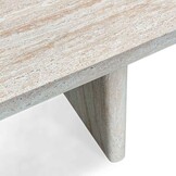 Mees/Dakota beige/wit dining tuinset | 6 personen | travertin + touw | 240cm