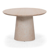 Max/Dakota beige/wit dining tuinset | 6 personen | travertin + touw | 240cm ovaal