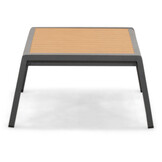 Manhattan stoel-bank loungeset - verstelbaar 4 personen | aluminium + polywood | antraciet | 4-delig