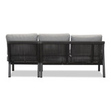 Attica dining loungeset 6 personen | aluminium + touw | antraciet | 4-delig - 265x204cm