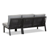 Attica dining loungeset 6 personen | aluminium + touw | antraciet | 4-delig - 265x204cm