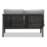 Attica dining loungeset 6 personen | aluminium + touw | antraciet | 4-delig - 265x204cm