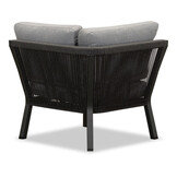 Attica dining loungeset 6 personen | aluminium + touw | antraciet | 4-delig - 265x204cm