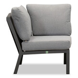 Attica dining loungeset 6 personen | aluminium + touw | antraciet | 4-delig - 265x204cm