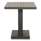 Manhattan dining loungeset met verstelbare tafel 6 personen | aluminium + polywood | antraciet | 5-delig - 273x213cm