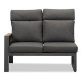 Manhattan dining loungeset met verstelbare tafel 6 personen | aluminium + polywood | antraciet | 5-delig - 273x213cm