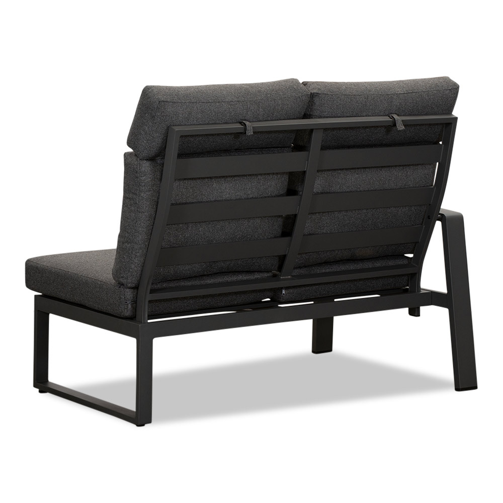 Manhattan dining loungeset met verstelbare tafel 6 personen | aluminium + polywood | antraciet | 5-delig - 273x213cm