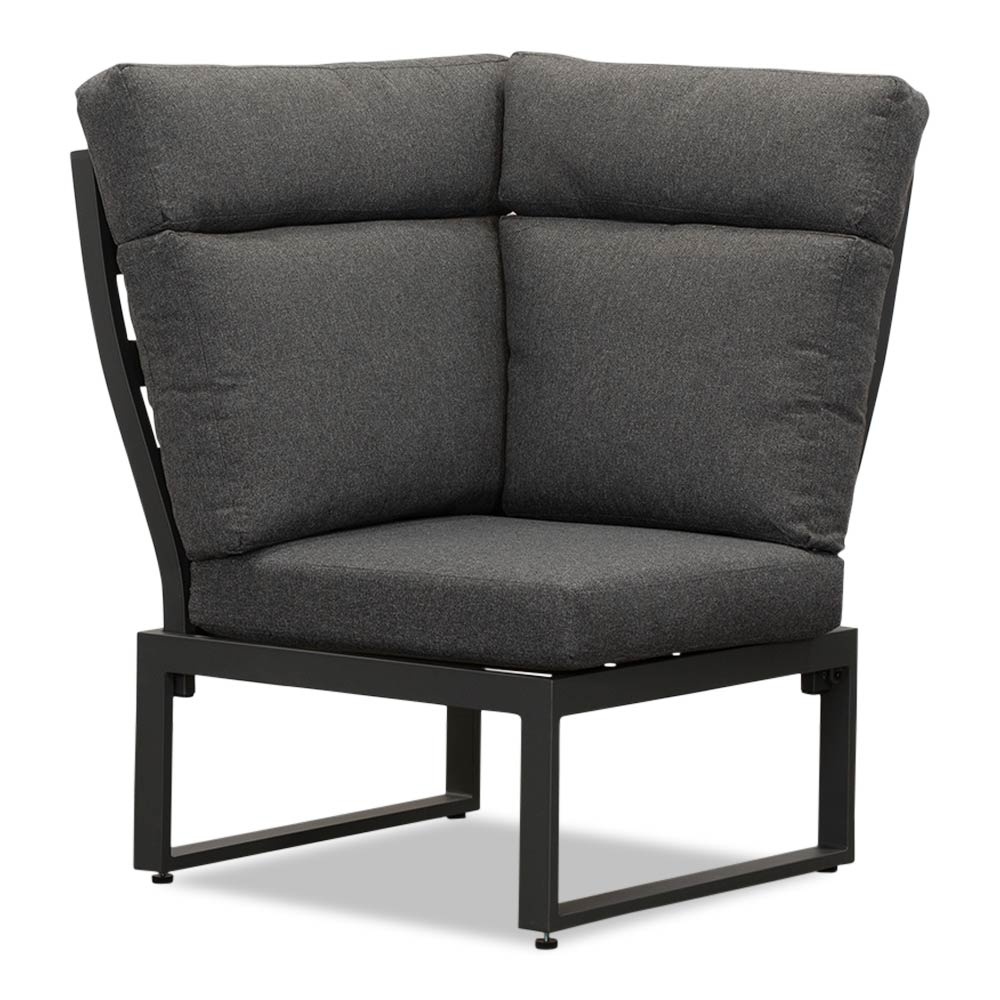 Manhattan dining loungeset met verstelbare tafel 6 personen | aluminium + polywood | antraciet | 5-delig - 273x213cm