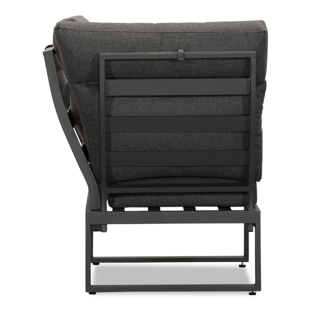 Manhattan dining loungeset met verstelbare tafel 6 personen | aluminium + polywood | antraciet | 5-delig - 273x213cm