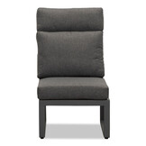 Manhattan dining loungeset met verstelbare tafel 6 personen | aluminium + polywood | antraciet | 5-delig - 273x213cm