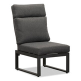 Manhattan dining loungeset met verstelbare tafel 6 personen | aluminium + polywood | antraciet | 5-delig - 273x213cm