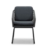 James/Tulum Lava Grey dining tuinset | 6 personen | teakhout + touw | 260cm