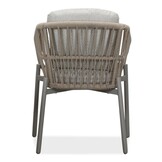 Rico dining tuinstoel set van 8 | aluminium + touw | zand
