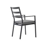 Cadiz dining tuinstoel set van 6 stapelbaar | aluminium | antraciet