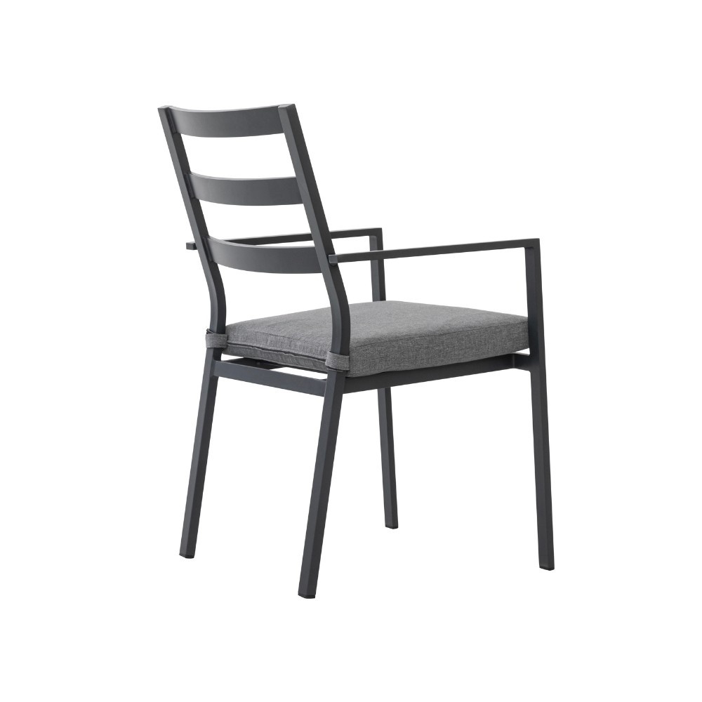 Cadiz dining tuinstoel set van 8 stapelbaar | aluminium | antraciet