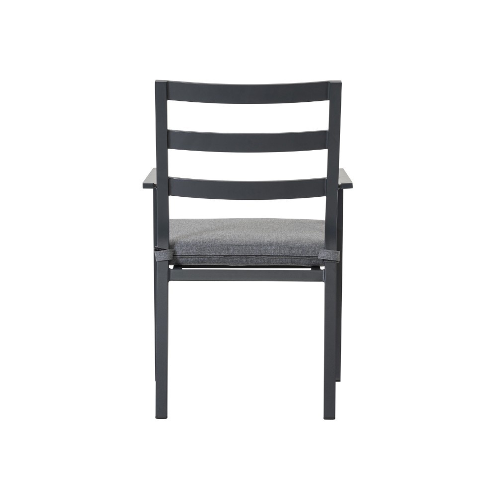 Cadiz dining tuinstoel set van 8 stapelbaar | aluminium | antraciet
