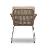 Harper dining tuinstoel set van 6 | touw + RVS | Sahara Dust