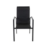 Toledo dining tuinstoel set van 4 | aluminium + textileen | antraciet