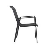 Toledo dining tuinstoel set van 4 | aluminium + textileen | antraciet