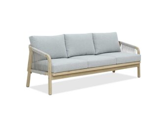 Alora 3-zits tuinbank | hardhout + touw | Light Grey | 203cm