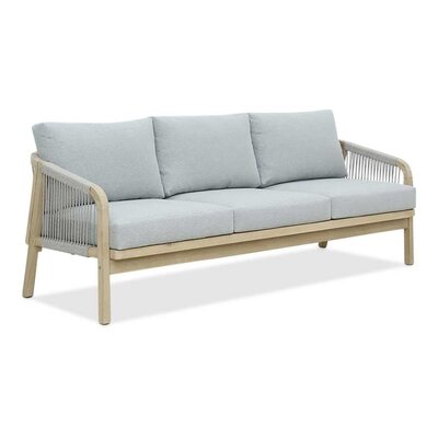 Alora 3-zits tuinbank | hardhout + touw | Light Grey | 203cm