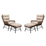 Dex lounge balkonset 2 personen | touw + aluminium | Sahara Dust | 4-delig