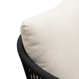 Rochefort dining tuinstoel set van 4 | touw + hardhout | zwart