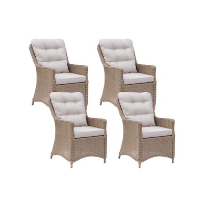 Madrid dining tuinstoel set van 4 | wicker | Royal Sand